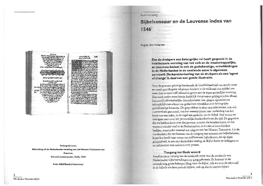 Bijbelcensuur en de Leuvense index