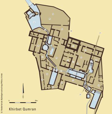 Plattegrond van Khirbet Qumran